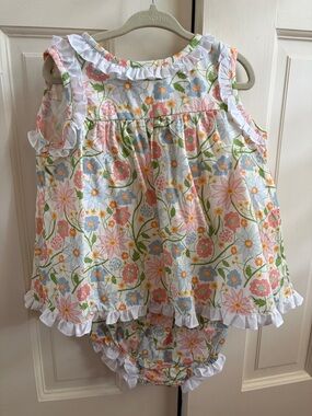 Bella Bliss Floral Ruffle Tank & Bloomers Set